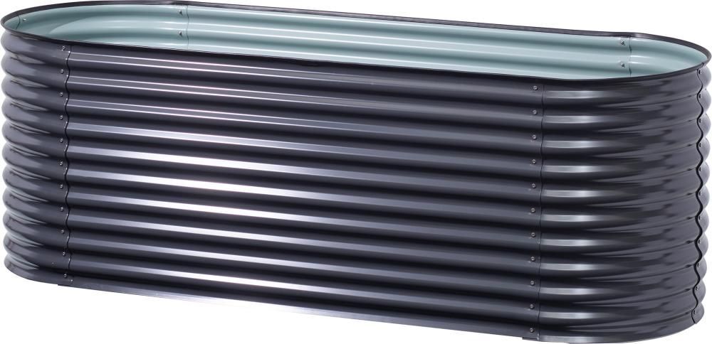 Hochbeet Silo oval 240 x 80 x 82 cm anthrazit Produktbild Hochbeet Silo oval 240 x 80 x 82 cm anthrazit