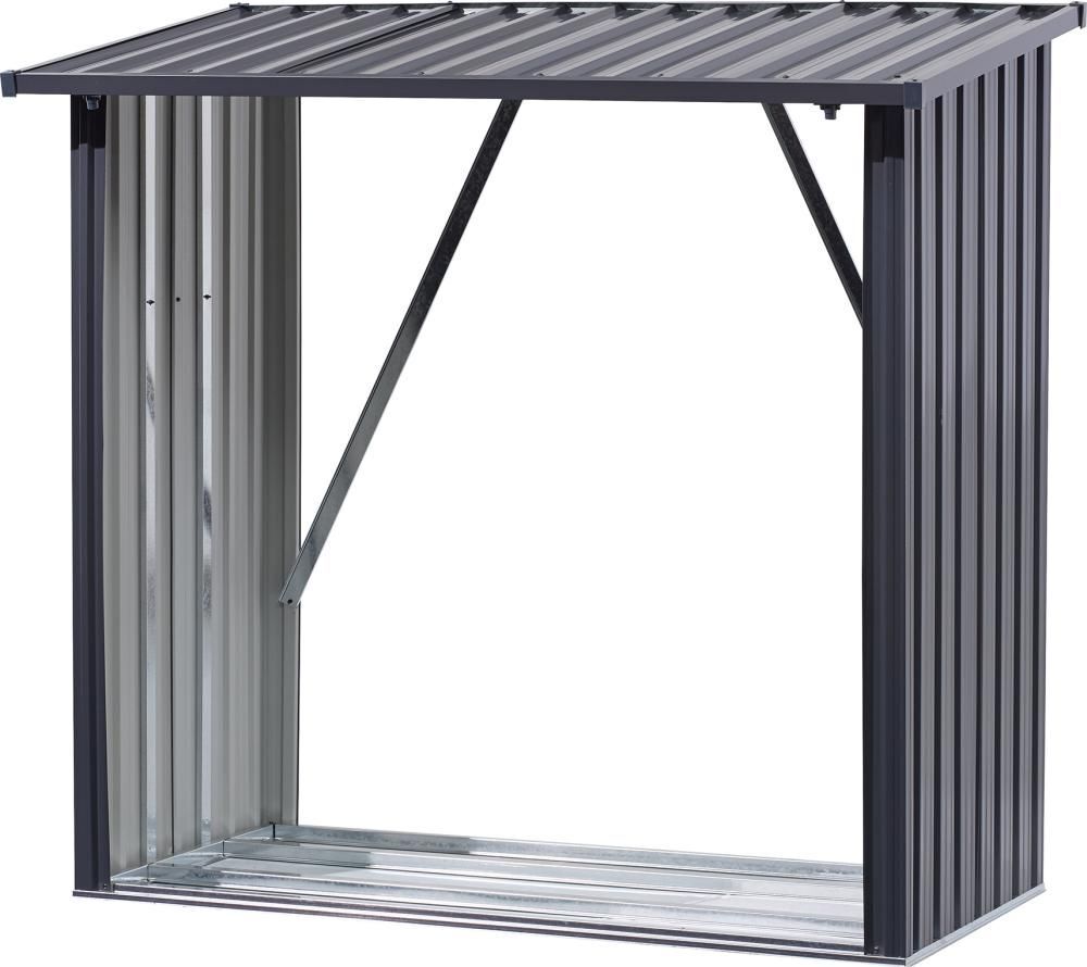 Kaminholzregal 150 x 75 x 142/154 cm verzinkt und lackiert Produktbild Kaminholzregal 150 x 75 x 142/154 cm verzinkt und lackiert