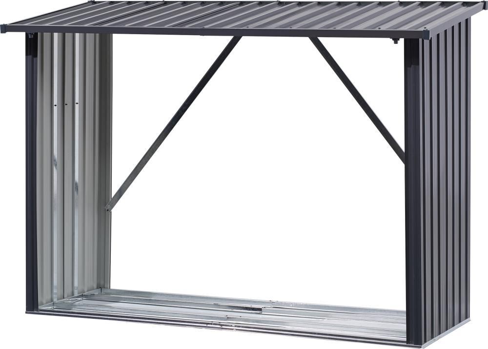Kaminholzregal XL 205 x 75 x 142/154 cm verzinkt und lackiert Kaminholzregal XL 205 x 75 x 142/154 cm verzinkt und lackiert
