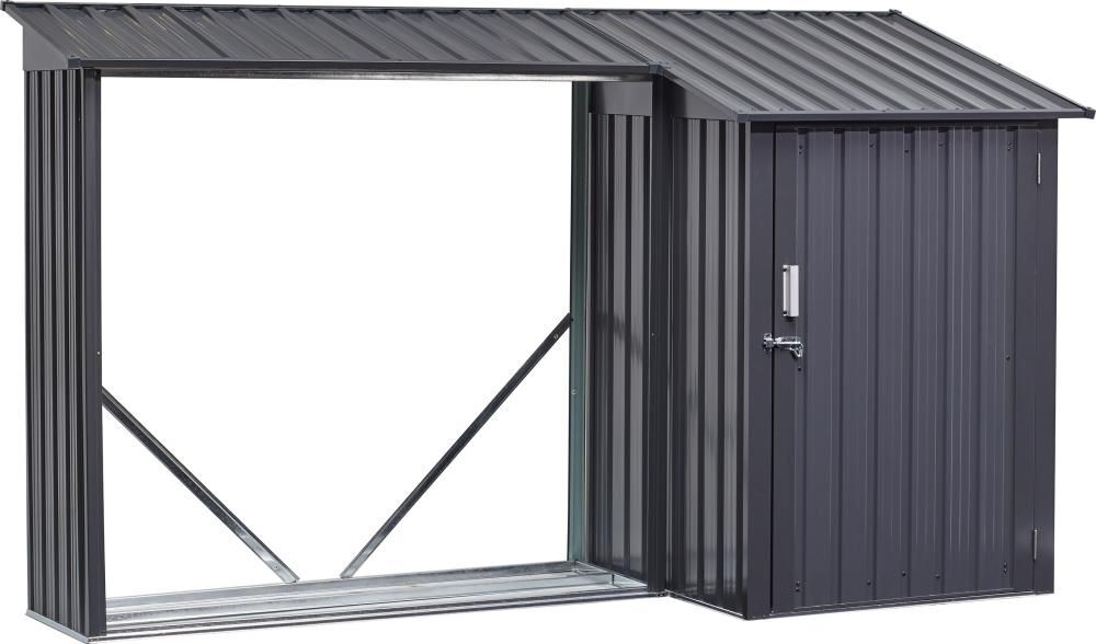 Kombi Holzunterstand und Gartengeräteraum 270 x 105 x 130/158 cm Produktbild Kombi Holzunterstand und Gartengeräteraum 270 x 105 x 130/158 cm