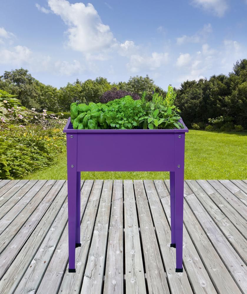 Metall Hochbeet Größe 1 lila glänzend 60 x 30 x 80 cm Produktbild Metall Hochbeet Größe 1 lila glänzend 60 x 30 x 80 cm bild 2