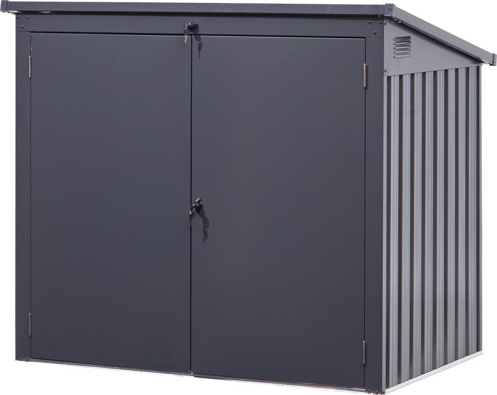 Mülleimer Garage für 2 Mülltonnen 158 x 101 x 113/134 cm Produktbild Mülleimer Garage für 2 Mülltonnen 158 x 101 x 113/134 cm