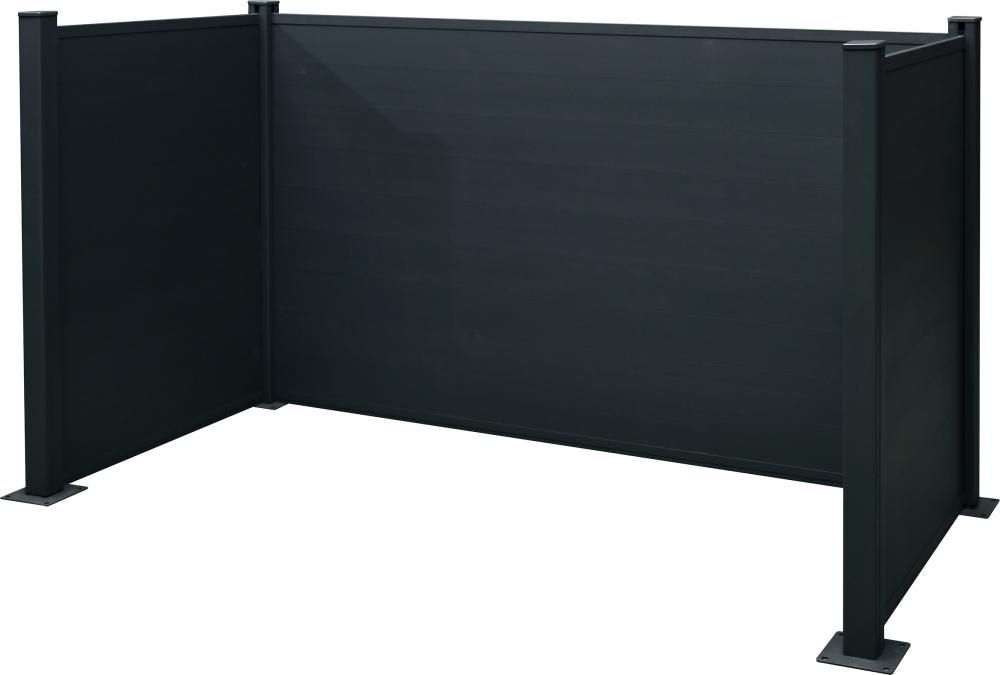 Mülltonnen Einfassung Aluminium 3 x 240 Liter 213 x 115 x 122 cm