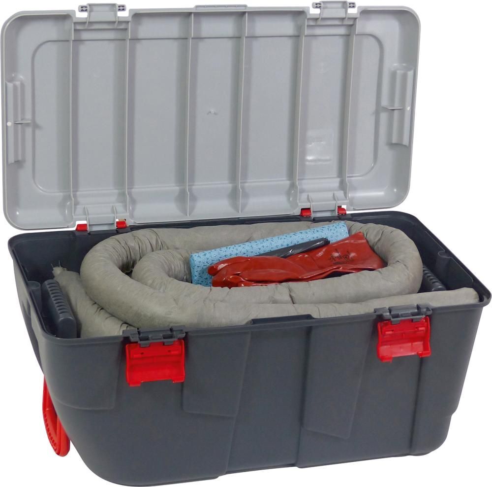 Notfallset Koffer grau Aufnahme 75 Liter PP Bindevlies hohe Aufnahmekapazität Produktbild Notfallset Koffer grau Aufnahme 75 Liter PP Bindevlies hohe Aufnahmekapazität