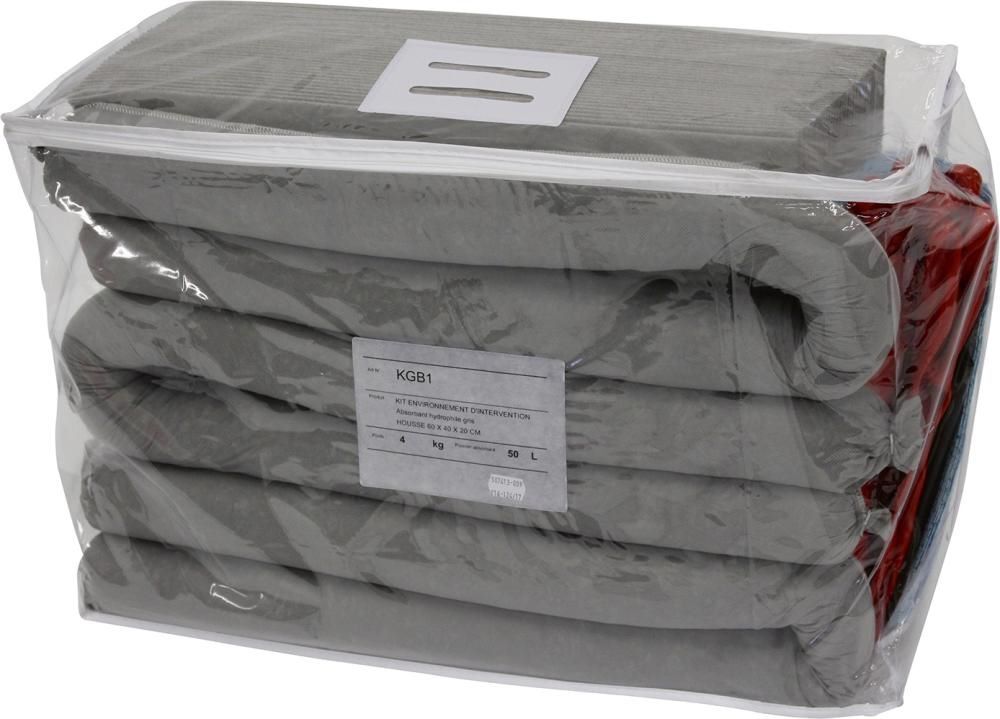 Notfallset Tasche grau Aufnahme 50 Liter PP Bindevlies hohe Aufnahmekapazität Produktbild Notfallset Tasche grau Aufnahme 50 Liter PP Bindevlies hohe Aufnahmekapazität