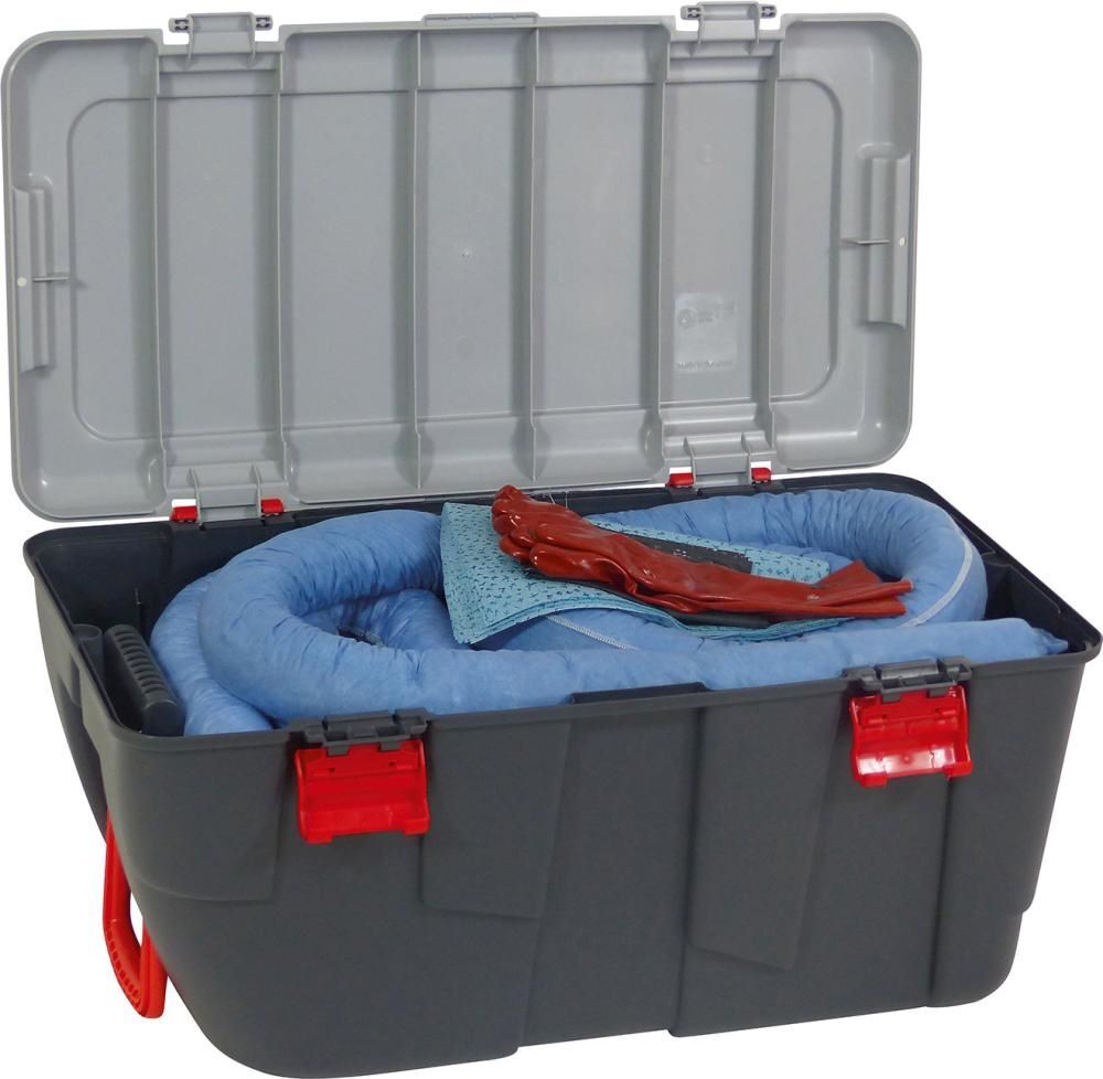Öl Notfallset Koffer blau Aufnahme 75 Liter PP Bindevlies hohe Aufnahmekapazität Produktbild Öl Notfallset Koffer blau Aufnahme 75 Liter PP Bindevlies hohe Aufnahmekapazität