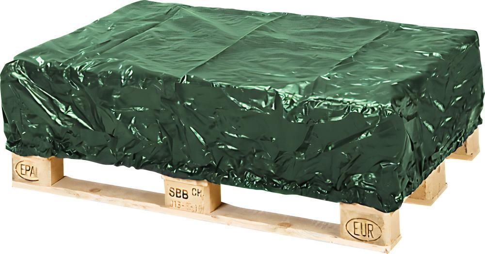 Palettenabdeckhaube Grün 120 g/qm 1250 x 850 x 300 mm Produktbild Palettenabdeckhaube Grün 120 g/qm 1250 x 850 x 300 mm