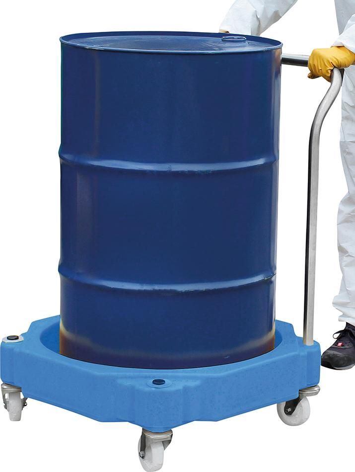 Fasstrolley PE für 205 Liter Fässer mit Stahlhandgriff Produktbild Fasstrolley PE für 205 Liter Fässer mit Stahlhandgriff