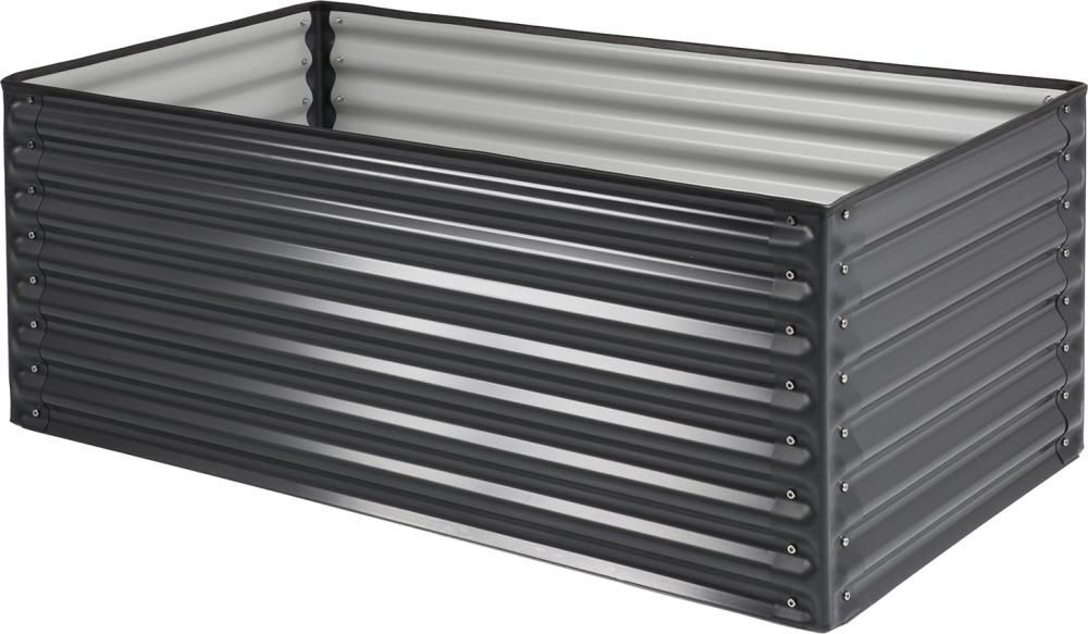Pflanzkasten rechteckig 150 x 60 x 60 cm anthrazit lackiert Produktbild Pflanzkasten rechteckig 150 x 60 x 60 cm anthrazit lackiert