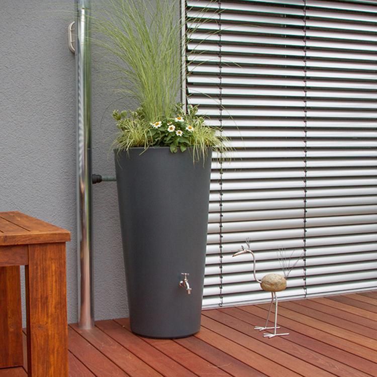 Regenwassertank Rainbowl Flower 150 Liter anthrazit Produktbild Regenwassertank Rainbowl Flower 150 Liter anthrazit