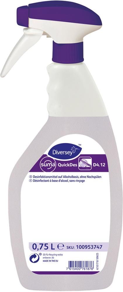 Desinfektionsmittel Suma QuickDes 4.12 Sprühflasche mit 750 ml Produktbild Desinfektionsmittel Suma QuickDes 4.12 Sprühflasche mit 750 ml