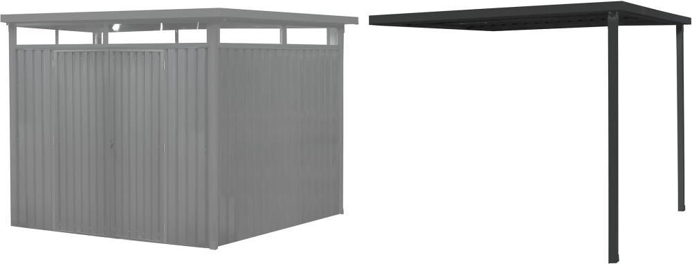 Terrassenüberstand zu Systemhäusern 286 x 245 x 226 cm Produktbild Terrassenüberstand zu Systemhäusern 286 x 245 x 226 cm