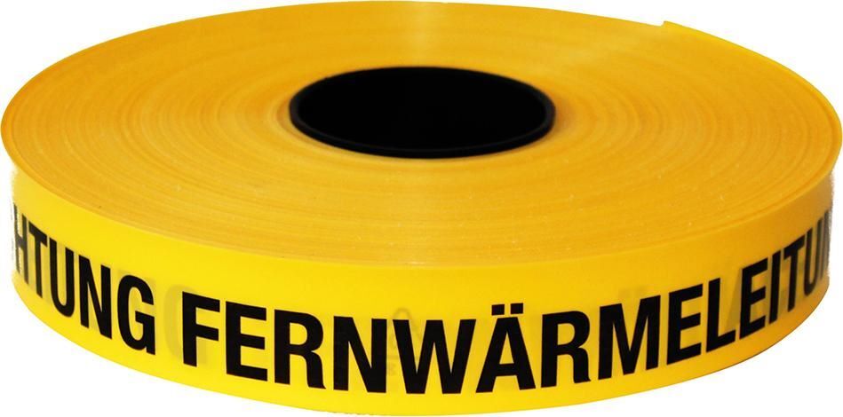 Trassen Warnband 250 m Achtung Fernwärmeleitung gelb Produktbild Trassen Warnband 250 m Achtung Fernwärmeleitung gelb
