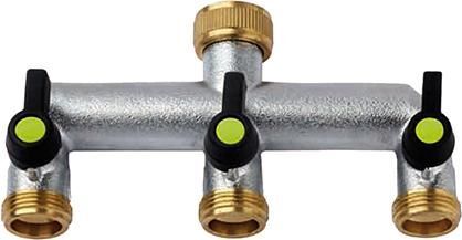 3 Wege Verteiler 3/4 Zoll verchromt Produktbild 3 Wege Verteiler 3/4 Zoll verchromt