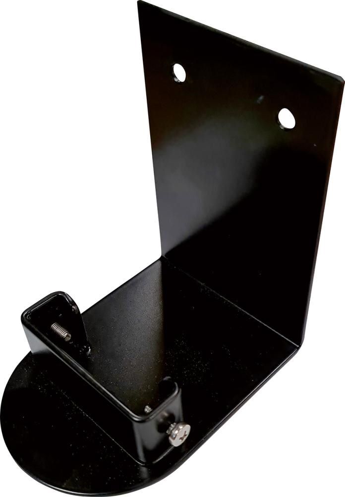 Wandhalterung aus Metall schwarz pulverbeschichtet Schraubvariante Produktbild Wandhalterung aus Metall schwarz pulverbeschichtet Schraubvariante