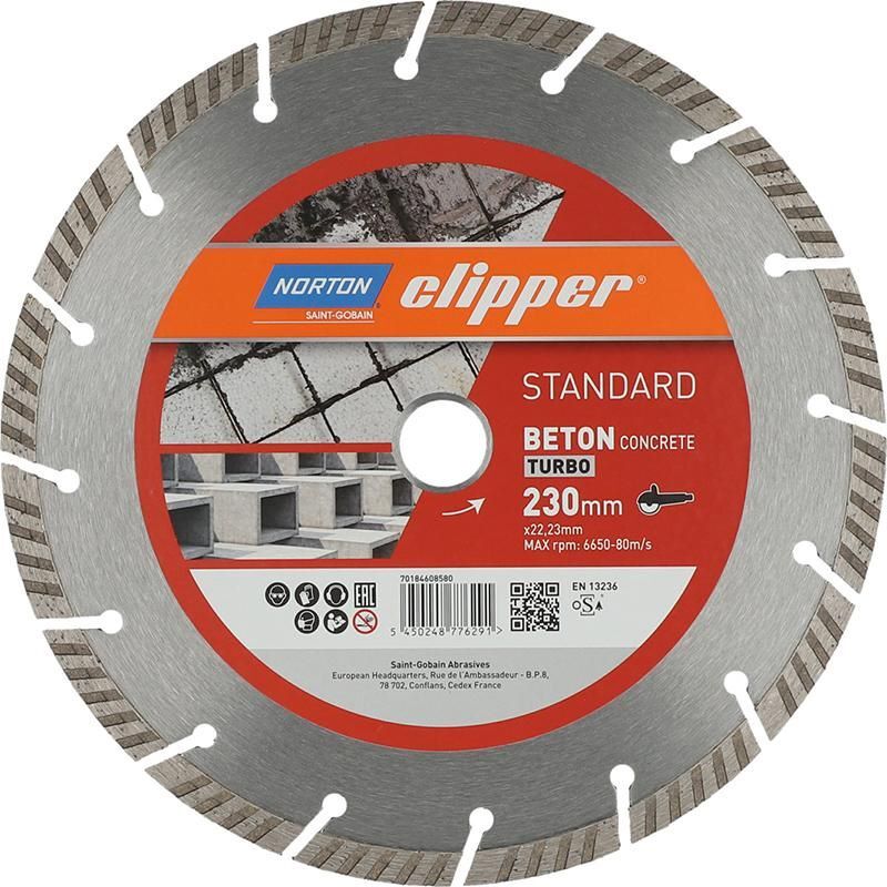 Produktbild Norton Clipper Diamantscheibe Standard Beton Turbo Durchmesser 230 mm