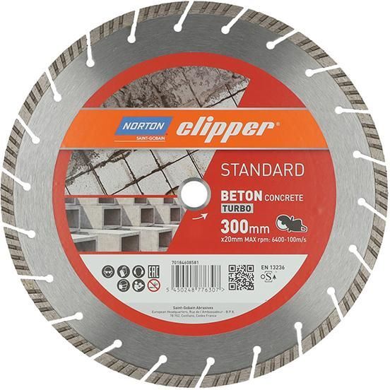 Norton Clipper Diamantscheibe Standard Beton Turbo Durchmesser 300 mm Norton Clipper Diamantscheibe Standard Beton Turbo Durchmesser 300 mm