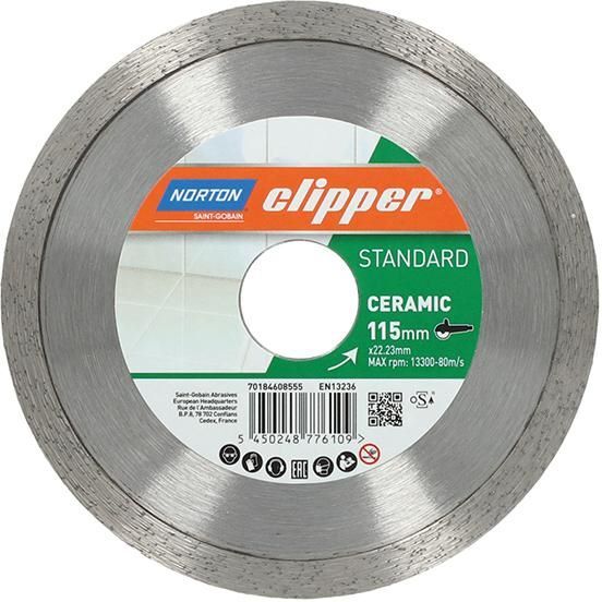 Norton Clipper Diamantscheibe Standard Ceramic Durchmesser 115 mm Produktbild Norton Clipper Diamantscheibe Standard Ceramic Durchmesser 115 mm