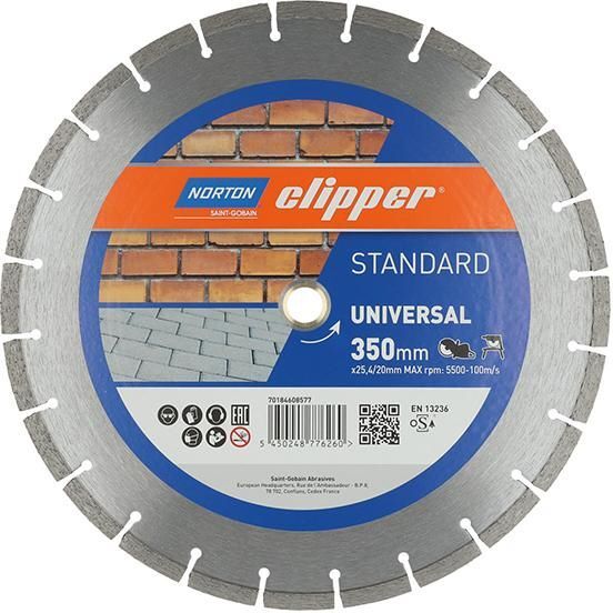 Norton Clipper Diamantscheibe Standard Universal Durchmesser 350 mm Produktbild Norton Clipper Diamantscheibe Standard Universal Durchmesser 350 mm