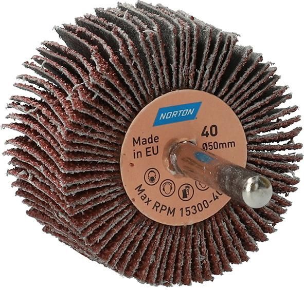 Norton Clipper Fächerschleifer mit Schaft R207Plus 50 x 30 x 6 P 40 Produktbild Norton Clipper Fächerschleifer mit Schaft R207Plus 50 x 30 x 6 P 40