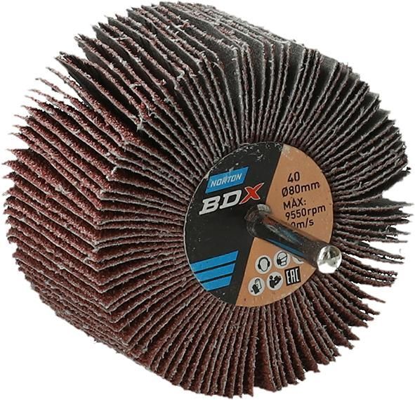 Norton Clipper Fächerschleifer mit Schaft R207Plus 80 x 50 x 6 P 40 Produktbild Norton Clipper Fächerschleifer mit Schaft R207Plus 80 x 50 x 6 P 40