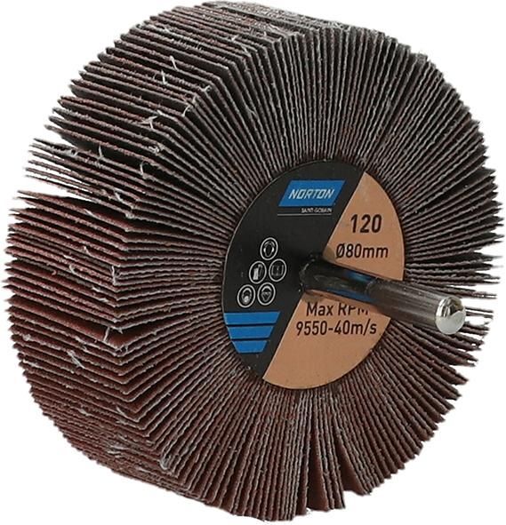 Norton Clipper Fächerschleifer mit Schaft R207Plus 80 x 30 x 6 P 120 Produktbild Norton Clipper Fächerschleifer mit Schaft R207Plus 80 x 30 x 6 P 120