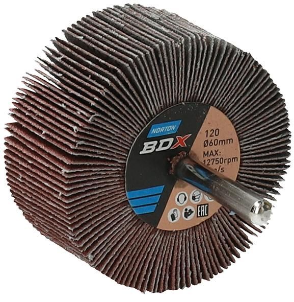 Norton Clipper Fächerschleifer mit Schaft R207Plus 60 x 30 x 6 P 120 Produktbild Norton Clipper Fächerschleifer mit Schaft R207Plus 60 x 30 x 6 P 120