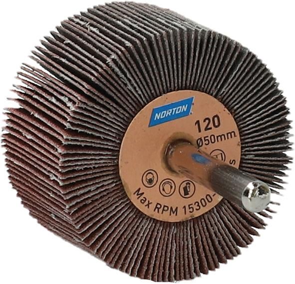 Norton Clipper Fächerschleifer mit Schaft R207Plus 50 x 30 x 6 P 120 Produktbild Norton Clipper Fächerschleifer mit Schaft R207Plus 50 x 30 x 6 P 120