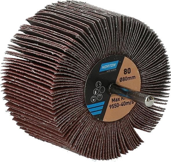 Norton Clipper Fächerschleifer mit Schaft R207Plus 80 x 50 x 6 P 80 Produktbild Norton Clipper Fächerschleifer mit Schaft R207Plus 80 x 50 x 6 P 80