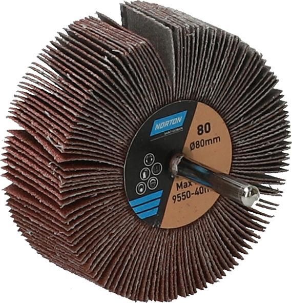 Produktbild Norton Clipper Fächerschleifer mit Schaft R207Plus 80 x 30 x 6 P 80