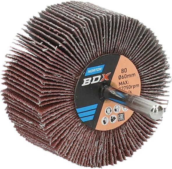 Norton Clipper Fächerschleifer mit Schaft R207Plus 60 x 30 x 6 P 80 Produktbild Norton Clipper Fächerschleifer mit Schaft R207Plus 60 x 30 x 6 P 80