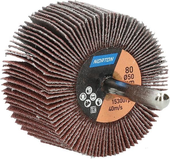 Norton Clipper Fächerschleifer mit Schaft R207Plus 50 x 30 x 6 P 80 Produktbild Norton Clipper Fächerschleifer mit Schaft R207Plus 50 x 30 x 6 P 80
