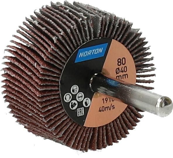 Norton Clipper Fächerschleifer mit Schaft R207Plus 40 x 20 x 6 P 80 Produktbild Norton Clipper Fächerschleifer mit Schaft R207Plus 40 x 20 x 6 P 80