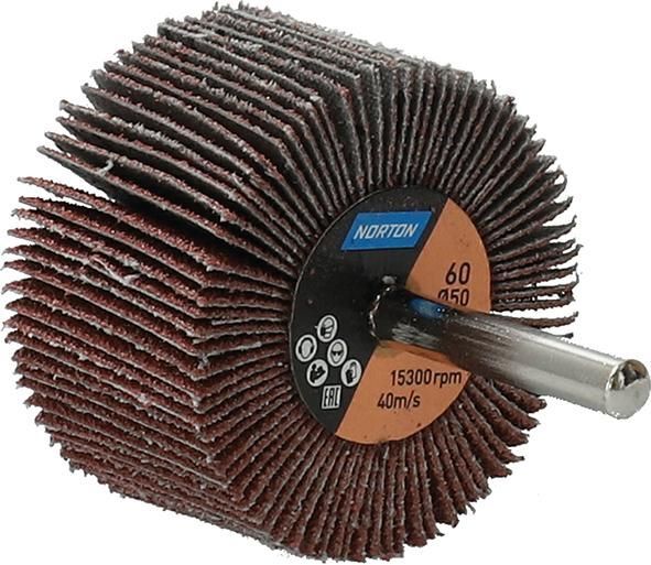 Norton Clipper Fächerschleifer mit Schaft R207Plus 50 x 30 x 6 P 60 Produktbild Norton Clipper Fächerschleifer mit Schaft R207Plus 50 x 30 x 6 P 60