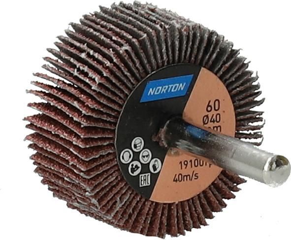 Norton Clipper Fächerschleifer mit Schaft R207Plus 40 x 20 x 6 P 60 Produktbild Norton Clipper Fächerschleifer mit Schaft R207Plus 40 x 20 x 6 P 60