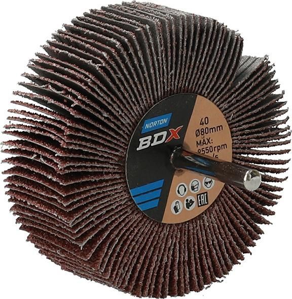 Norton Clipper Fächerschleifer mit Schaft R207Plus 80 x 30 x 6 P 40 Produktbild Norton Clipper Fächerschleifer mit Schaft R207Plus 80 x 30 x 6 P 40