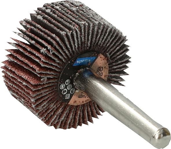 Norton Clipper Fächerschleifer mit Schaft R207Plus 30 x 15 x 6 P 80 Produktbild Norton Clipper Fächerschleifer mit Schaft R207Plus 30 x 15 x 6 P 80