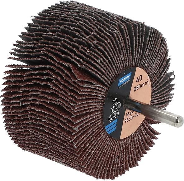 Norton Clipper Fächerschleifer mit Schaft R207Plus 80 x 50 x 6 P40 Produktbild Norton Clipper Fächerschleifer mit Schaft R207Plus 80 x 50 x 6 P40