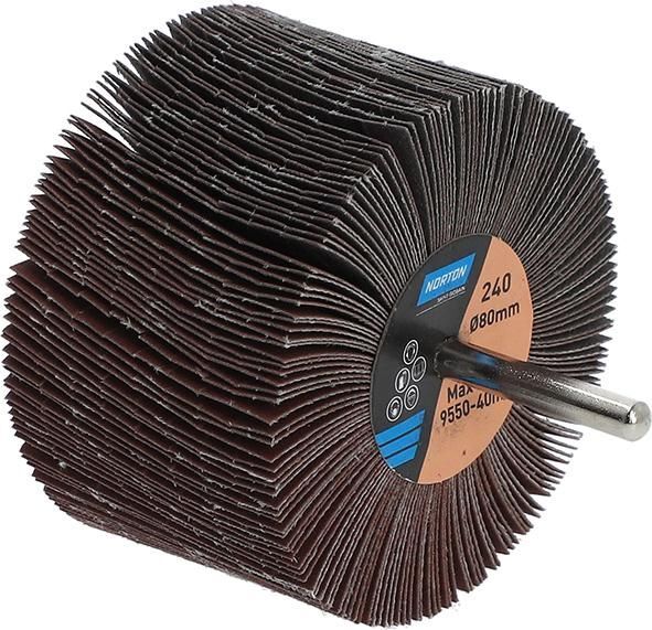 Norton Clipper Fächerschleifer mit Schaft R207Plus 80 x 50 x 6 P 240 Produktbild Norton Clipper Fächerschleifer mit Schaft R207Plus 80 x 50 x 6 P 240