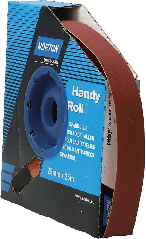 Norton Clipper Schleifgewebe Sparrolle R222 25 mm x 25 Meter P 400 Produktbild Norton Clipper Schleifgewebe Sparrolle R222 25 mm x 25 Meter P 400