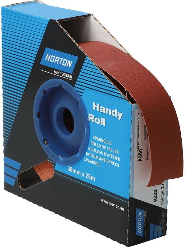 Norton Clipper Schleifgewebe Sparrolle R222 38 mm x 25 Meter P 400 Produktbild Norton Clipper Schleifgewebe Sparrolle R222 38 mm x 25 Meter P 400