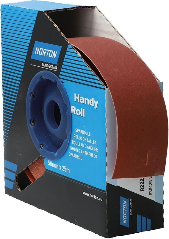 Norton Clipper Schleifgewebe Sparrolle R222 50 mm x 25 Meter P 320 Produktbild Norton Clipper Schleifgewebe Sparrolle R222 50 mm x 25 Meter P 320