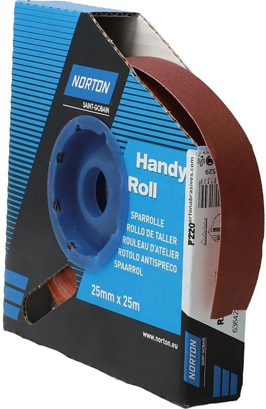 Norton Clipper Schleifgewebe Sparrolle R222 25 mm x 25 Meter P 220 Produktbild Norton Clipper Schleifgewebe Sparrolle R222 25 mm x 25 Meter P 220