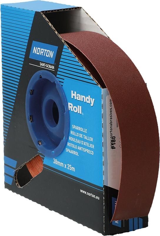 Norton Clipper Schleifgewebe Sparrolle R222 38 mm x 25 Meter P 180 Produktbild Norton Clipper Schleifgewebe Sparrolle R222 38 mm x 25 Meter P 180