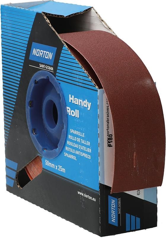 Norton Clipper Schleifgewebe Sparrolle R222 50 mm x 25 Meter P 180 Produktbild Norton Clipper Schleifgewebe Sparrolle R222 50 mm x 25 Meter P 180