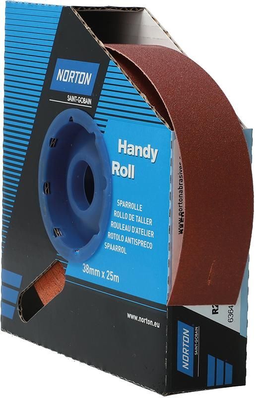 Norton Clipper Schleifgewebe Sparrolle R222 38 mm x 25 Meter P 150 Produktbild Norton Clipper Schleifgewebe Sparrolle R222 38 mm x 25 Meter P 150