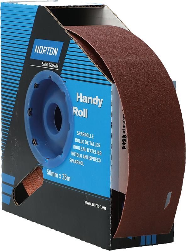 Norton Clipper Schleifgewebe Sparrolle R222 50 mm x 25 Meter P 120 Produktbild Norton Clipper Schleifgewebe Sparrolle R222 50 mm x 25 Meter P 120