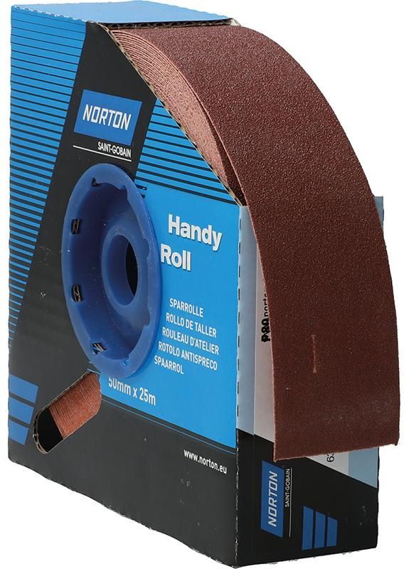 Norton Clipper Schleifgewebe Sparrolle R222 50 mm x 25 Meter P 80 Norton Clipper Schleifgewebe Sparrolle R222 50 mm x 25 Meter P 80