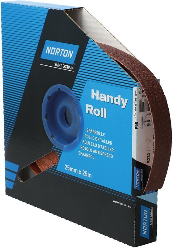 Norton Clipper Schleifgewebe Sparrolle R222 25 mm x 25 Meter P 60
