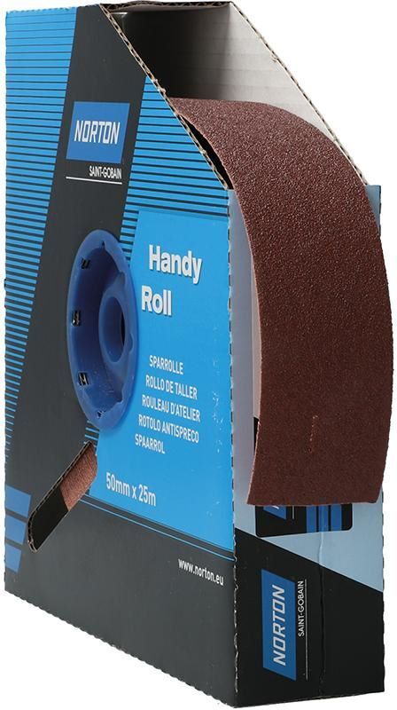 Norton Clipper Schleifgewebe Sparrolle R222 50 mm x 25 Meter P 60 Produktbild Norton Clipper Schleifgewebe Sparrolle R222 50 mm x 25 Meter P 60